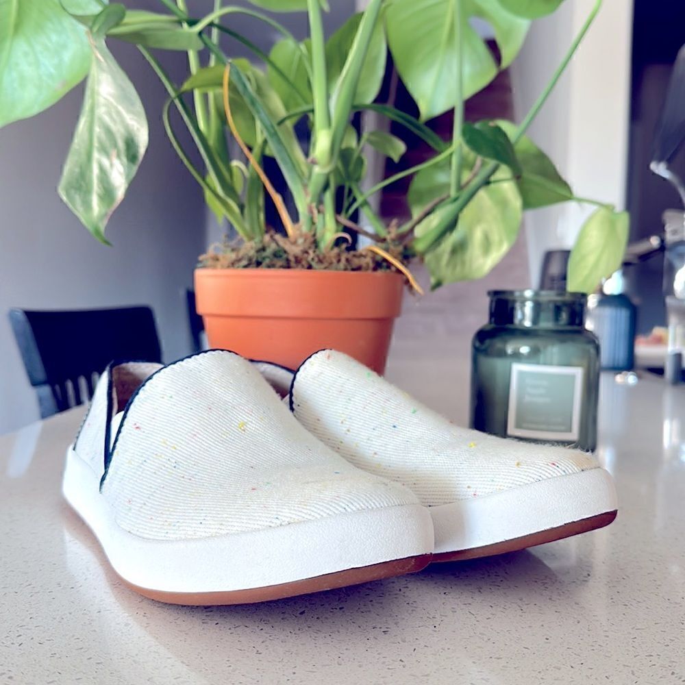 Kodiak Blairmore White Speckled Loafers Slip On 9.5 Leather Upper Walking Casual - Picture 4 of 14